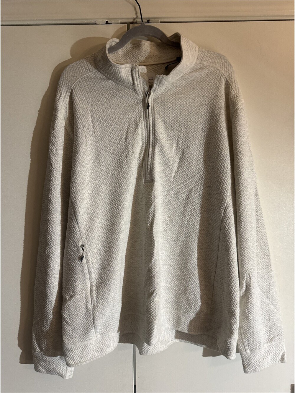 7 Diamonds Restoration Performance 1/4 Zip Sweater Men XXL Gray Textured